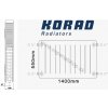 KORAD Radiátor 22K 550/1400 (KORAD 22K 550/1400) KORAD Radiátor 22K 550/1400 (KORAD 22K 550/1400)