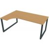 Hobis Pracovný stôl UNI O, ergo, pravý, 180x75,5x120 cm, buk/čierna Hobis Pracovný stôl UNI O, ergo, pravý, 180x75,5x120 cm, buk/čierna