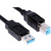 USB kábel (3.0), USB A samec - USB3.0 B samec, 1.8m, čierny USB kábel (3.0), USB A samec - USB3.0 B samec, 1.8m, čierny