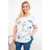 Fashionweek Dámska blúzka Plus Size bavlnená kvetinová voľný strih K8105 Farba: Biela, Veľkosť: Universal Fashionweek Dámska blúzka Plus Size bavlnená kvetinová voľný strih K8105 Farba: Biela, Veľkosť: Universal