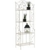 Garden-Shop Kovová polica regál Aria - Krémová antik Garden-Shop Kovová polica regál Aria - Krémová antik