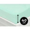 Jersey napínacie prestieradlo na extra vysoký matrac JR-034 Mintové 180 x 200 - výška 40 cm Jersey napínacie prestieradlo na extra vysoký matrac JR-034 Mintové 180 x 200 - výška 40 cm
