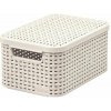 Curver Style úložný box s vekom 20 x 29 x 14 cm krémovobiely