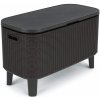 KETER BEVY BAR Multifunkčný stolík ratan, 83,5 x 40 x 50-74 cm, grafit 17209510