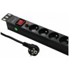 Qoltec 53996 Overvoltage power strip / RACK 19 s CB / 1U / 16A / PDU / 8x Schuko / 2m (Q-53996) Qoltec 53996 Overvoltage power strip / RACK 19 s CB / 1U / 16A / PDU / 8x Schuko / 2m (Q-53996)