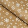 Vianočný PVC obrus Biele vločky na zlatom PV-070 - metráž š. 140 cm Vianočný PVC obrus Biele vločky na zlatom PV-070 - metráž š. 140 cm