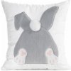 Veľkonočná obliečka na vankúš so zajačikom 45x45cm strieborná Veľkonočná obliečka na vankúš so zajačikom 45x45cm strieborná