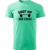 Shut up and squat - Klasické pánske tričko vyššej gramáže - XS ( Mätová ) Shut up and squat - Klasické pánske tričko vyššej gramáže - XS ( Mätová )