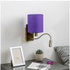 Brilagi Brilagi - LED Nástenná lampa NUBILA 1xE27/25W/230V + LED/3W mosadz/fialová BG1557M + záruka 3 roky zadarmo + záruka 3 roky zadarmo Brilagi Brilagi - LED Nástenná lampa NUBILA 1xE27/25W/230V + LED/3W mosadz/fialová BG1557M + záruka 3 roky zadarmo + záruka 3 roky zadarmo