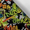 Takoy Látka s potlačou nepremokavý polyester TD / NS crazy graffiti-NS-11460 Takoy Látka s potlačou nepremokavý polyester TD / NS crazy graffiti-NS-11460