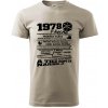 1978 v kocke - Klasické pánske tričko vyššej gramáže - 2XL ( Ľadovo sivá ) 1978 v kocke - Klasické pánske tričko vyššej gramáže - 2XL ( Ľadovo sivá )