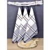 Luxusné kuchynské utierky, SOLE BLUE egyptská bavlna set 3 ks Luxusné kuchynské utierky, SOLE BLUE egyptská bavlna set 3 ks