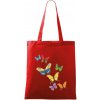 Farebné motýle - Taška bavlnená - 42 x 38 cm ( Červená ) Farebné motýle - Taška bavlnená - 42 x 38 cm ( Červená )