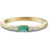 Zlatý dámsky prsteň DF 6202 zo žltého zlata, smaragd s diamantmi 49 Zlatý dámsky prsteň DF 6202 zo žltého zlata, smaragd s diamantmi 49