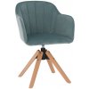 Tempo Kondela Otočné kreslo, velvet látka, neomint/buk, DALIO Tempo Kondela Otočné kreslo, velvet látka, neomint/buk, DALIO