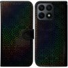 Peňaženkové kožené puzdro Colorful Pattern na Honor X8a - Čierna Peňaženkové kožené puzdro Colorful Pattern na Honor X8a - Čierna