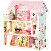 Báječná rezidencia - drevený domček pre bábiky s nábytkom a bábikami Ecotoys