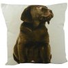 Mars & More Béžový vankúš štvorcový s hnedým labradorom - 33 * 10 * 33cm - Mars & More Mars & More Béžový vankúš štvorcový s hnedým labradorom - 33 * 10 * 33cm - Mars & More