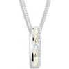 Modesi Bicolor strieborný náhrdelník so zirkónmi M46025 (retiazka, prívesok) Modesi Bicolor strieborný náhrdelník so zirkónmi M46025 (retiazka, prívesok)
