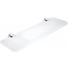 Nimco Bormo - Polička s frézovanými otvormi, dĺžka 40 cm, matný plexiglass/chróm BR X340-26 Nimco Bormo - Polička s frézovanými otvormi, dĺžka 40 cm, matný plexiglass/chróm BR X340-26
