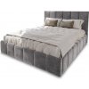 Wilsondo Čalúnená manželská posteľ s úložným priestorom Taranto 160x200 - sivá Wilsondo Čalúnená manželská posteľ s úložným priestorom Taranto 160x200 - sivá