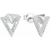 Strieborné náušnice pecka so zirkónom biely trojuholník 11081.1 Strieborné náušnice pecka so zirkónom biely trojuholník 11081.1