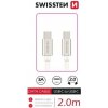 Swissten 71528202 USB-C - USB-C, 2m, stříbrný