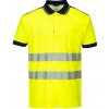 Portwest T180 PW3 Hi-Vis Polo-tričko OT180 Žltá-Námornícka modrá XS