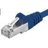 PREMIUMCORD Patch kabel CAT6a S-FTP, RJ45-RJ45, AWG 26/7 0,25m modrá sp6asftp002B