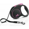 Flexi Vodítko Black Design S opasok 5m čierno-ružové Flexi Vodítko Black Design S opasok 5m čierno-ružové