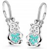 Cutie Jewellery Detské náušnice z bieleho zlata Medvedíky C2751-10-X-2 svetlo zelená Cutie Jewellery Detské náušnice z bieleho zlata Medvedíky C2751-10-X-2 svetlo zelená