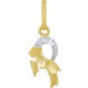 Silvego Zlatý prívesok znamenia zverokruhu Kozorožec z bieleho a žltého 14kt zlata FNN2071GYW01 Silvego Zlatý prívesok znamenia zverokruhu Kozorožec z bieleho a žltého 14kt zlata FNN2071GYW01