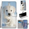 Peňaženkové kožené puzdro DRAWING na Huawei P50 - Snow Puppy Peňaženkové kožené puzdro DRAWING na Huawei P50 - Snow Puppy