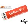 ACEBEAM IMR21700 5100mAh 15Av Li-ion 3,7V s USB-C nabíjaním, chránený ACEBEAM IMR21700 5100mAh 15Av Li-ion 3,7V s USB-C nabíjaním, chránený