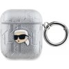Karl Lagerfeld PU Embossed Karl Head Puzdro pre AirPods 1/2 Silver Karl Lagerfeld PU Embossed Karl Head Puzdro pre AirPods 1/2 Silver