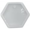 Mliečna silikónová forma na prívesok - 8cm veľký šesťuholník Mliečna silikónová forma na prívesok - 8cm veľký šesťuholník