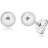 Šperky eshop - Náušnice zo striebra 925 - guľôčka so zrkadlovolesklým povrchom, 6 mm S46.04 Šperky eshop - Náušnice zo striebra 925 - guľôčka so zrkadlovolesklým povrchom, 6 mm S46.04