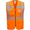 Portwest C496 Madrid Executive Reflexná vesta oranžová L Portwest C496 Madrid Executive Reflexná vesta oranžová L