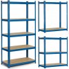 Kovový úložný regál, 180x90x30 cm, modrý Kovový úložný regál, 180x90x30 cm, modrý