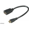 AKASA - HDMI na mini HDMI adaptér - 25 cm AK-CBHD10-25BK AKASA - HDMI na mini HDMI adaptér - 25 cm AK-CBHD10-25BK