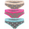 Malva klasické bikini nohavičky s čipkou 3596 - 3 bal L viacfarebná Malva klasické bikini nohavičky s čipkou 3596 - 3 bal L viacfarebná