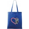 Nemecký ovčiak v srdci - Taška bavlnená - 42 x 38 cm ( Kráľovská modrá ) Nemecký ovčiak v srdci - Taška bavlnená - 42 x 38 cm ( Kráľovská modrá )