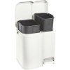 Nášľapný kôš Patty 2 na triedený odpad, 2 boxy, 13 l, biely, 8105205159 Nášľapný kôš Patty 2 na triedený odpad, 2 boxy, 13 l, biely, 8105205159