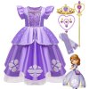 Detské dievčenské šaty princezná Sofia Prvé a doplnky 110 - 140 110 cm Detské dievčenské šaty princezná Sofia Prvé a doplnky 110 - 140 110 cm