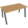 Hobis Pracovný stôl UNI A, 140x75,5x80 cm, dub/čierna Hobis Pracovný stôl UNI A, 140x75,5x80 cm, dub/čierna
