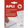 Lepiace bodky, odnímateľné, APLI Transparent Dots, priesvitné Lepiace bodky, odnímateľné, APLI Transparent Dots, priesvitné