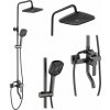 Rea Argus, sprchový set s vaňovou výlevkou, grafitová, REA-P6535 Rea Argus, sprchový set s vaňovou výlevkou, grafitová, REA-P6535