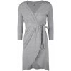 Bellybutton Maternity tehotenské šaty midi rukáv 3/4 šedý
