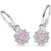 Cutie Jewellery Detské náušnice z bieleho zlata C2749-10-X-2 ružová Cutie Jewellery Detské náušnice z bieleho zlata C2749-10-X-2 ružová