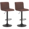 Sada 2 barových stoličiek Jamie velvet, hnedá Sada 2 barových stoličiek Jamie velvet, hnedá
